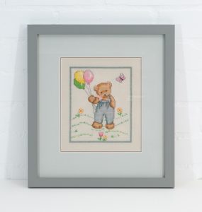 X stitch - Teddy bear with balloons
